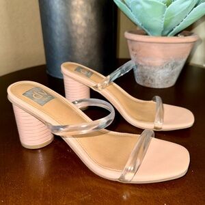 DV by Dolce Vita Clear Strap Block Heels